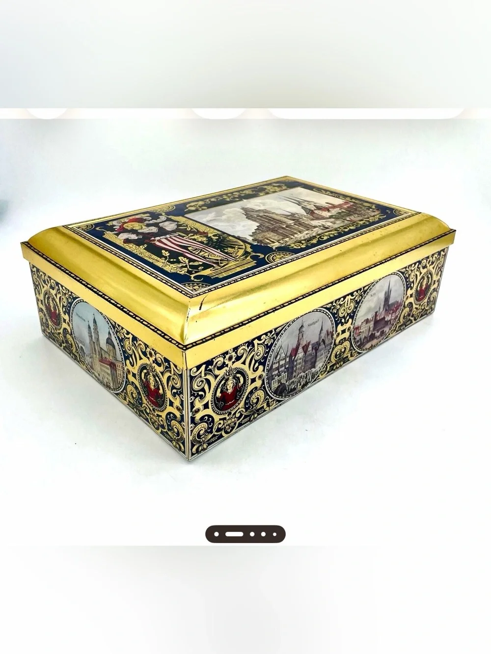 VintageTreasure Chest Large Cookie Tin made in Germany, by Henry Lambertz!